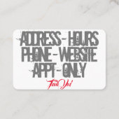 カスタムな専門家 名刺 (裏面)