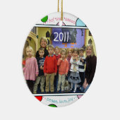 カスタムな就学前の休日のオーナメント2011年 セラミックオーナメント (右)