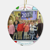 カスタムな就学前の休日のオーナメント2011年 セラミックオーナメント (左)