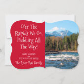 カスタムな川のランナーの写真のクリスマスカード 招待状 (正面)