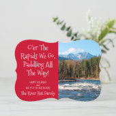 カスタムな川のランナーの写真のクリスマスカード 招待状 (スタンド正面)