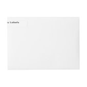 カスタムな差出人住所ラベル0.625" x 7.25" ラップアラウンドラベル (正面)