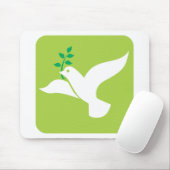 カスタムな平和はオリーブ色のロゴと潜りました マウスパッド (マウス)