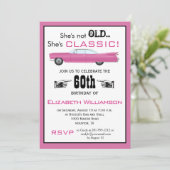 カスタムな年彼女はない古くないしかしクラシックな車の誕生日です 招待状 (スタンド正面)