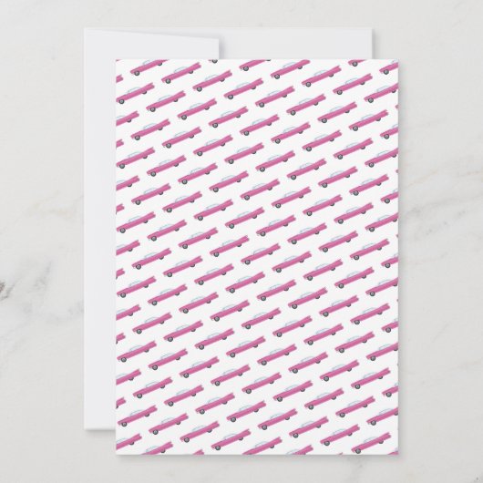 カスタムな年彼女はない古くないしかしクラシックな車の誕生日です 招待状 (裏面)