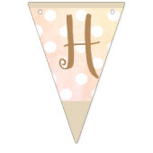 カスタムな年齢のぼろぼろのピンクのバラのつぼみの写真のパーティーの旗 バンティングフラッグ (第2の旗)