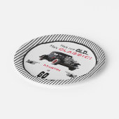 カスタムな年齢古くないしかしクラシックな車のおもしろいな誕生日 ペーパープレート (アングル)