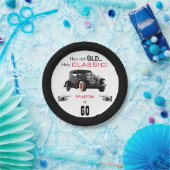 カスタムな年齢古くないしかしクラシックな車のおもしろいな誕生日 ペーパープレート (パーティー)