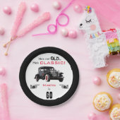 カスタムな年齢古くないしかしクラシックな車のおもしろいな誕生日 ペーパープレート (パーティー)