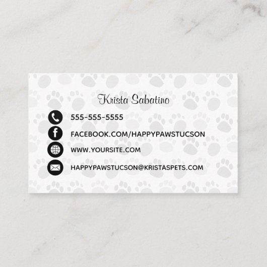 カスタムな幸せな足 名刺 (裏面)