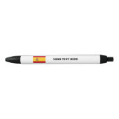 カスタムな広告宣伝の文字が付いているスペインのな旗のペン 黒ボールペン (正面)