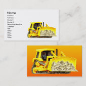 カスタムな建築のブルドーザーの名刺 名刺 (正面/裏面)