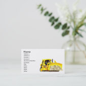 カスタムな建築のブルドーザーの名刺 名刺 (スタンド正面)