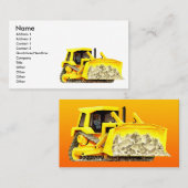 カスタムな建築のブルドーザーの名刺 名刺 (正面/裏面)