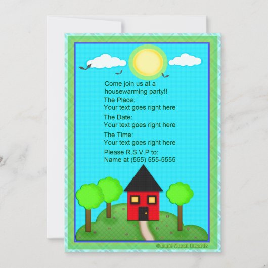 カスタムな引っ越し祝いパーティーのパーティの招待状 招待状 (正面)