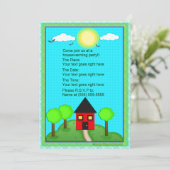 カスタムな引っ越し祝いパーティーのパーティの招待状 招待状 (スタンド正面)