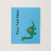 カスタムな恐竜メッセージのパズル ジグソーパズル (縦)