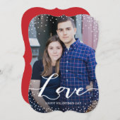 カスタムな愛バレンタインデーの写真カード シーズンカード (正面/裏面)