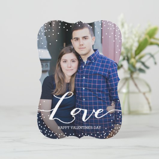 カスタムな愛バレンタインデーの写真カード シーズンカード (スタンド正面)