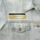 カスタムな手書きの一流のモダンでシックな魅力の金ゴールド 名札 (インサイチュ)