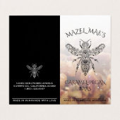 カスタムな手製のカラメルペカンは蜂蜜のラベルを禁止します 名刺 (外部フラット)