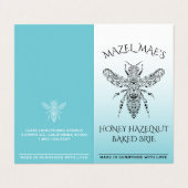 カスタムな手製の蜂蜜のヘイゼルナッツの焼いたなブリーレシピ 名刺 (外部フラット)