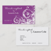 カスタムな技術によって手作りされるはっきりしたでグランジなカール 名刺 (正面/裏面)