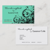 カスタムな技術によって手作りされるはっきりしたでグランジなカール 名刺 (正面/裏面)