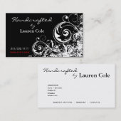 カスタムな技術によって手作りされるはっきりしたでグランジなカール 名刺 (正面/裏面)