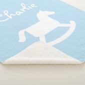 カスタムな揺り木馬のベビーのsherpaのフリースブランケット シェルパブランケット (3/4)