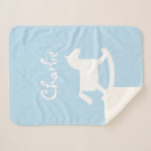 カスタムな揺り木馬のベビーのsherpaのフリースブランケット シェルパブランケット (正面(横))