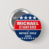 カスタムな政治テンプレートボタン 缶バッジ (正面&裏面)