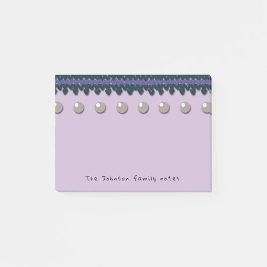 カスタムな文字および色の季節的な家族のノート ポストイット (正面)