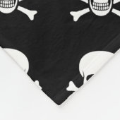 カスタムな文字が付いているどくろ印毛布 フリースブランケット (角)