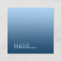 カスタムな文字が付いている勾配1色の青こんにちは