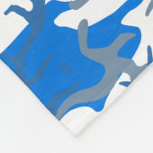 カスタムな文字との氷水の青い迷彩柄 フリースブランケット (角)