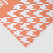 カスタムな文字との珊瑚のエレガントな千鳥格子の 薄葉紙 (詳細)