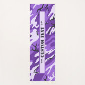 カスタムな文字との紫色の迷彩柄 ヨガマット (正面)