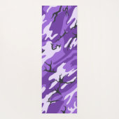 カスタムな文字との紫色の迷彩柄 ヨガマット (裏面)