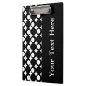 カスタムな文字との黒くモダンな球のデザイン クリップボード (左)