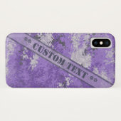 カスタムな文字とのDigiの紫色の迷彩柄 Case-Mate iPhoneケース (裏面(横))