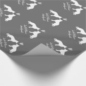 カスタムな文字と結婚しているジャーマン・シェパード ラッピングペーパー (角)