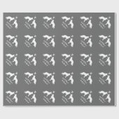 カスタムな文字と結婚しているジャーマン・シェパード ラッピングペーパー (フラット)