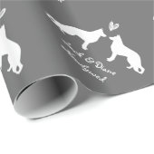 カスタムな文字と結婚しているジャーマン・シェパード ラッピングペーパー (ロールコーナー)