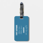 カスタムな文字のおもしろい犬の荷物のラベル ラゲッジタグ (裏面縦)