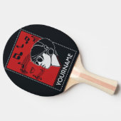 カスタムな文字のアールデコ音楽卓球ラケット 卓球ラケット (横)