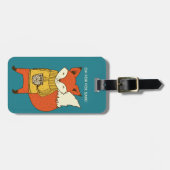 カスタムな文字のキツネの荷物のラベル ラゲッジタグ (正面横)