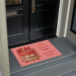 カスタムな文字のケーキのイラストレーションのドア・マット ドアマット