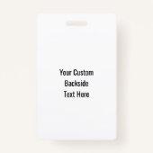 カスタムな文字のスキーバッジ バッジ (裏面)