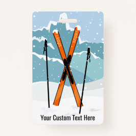 カスタムな文字のスキーバッジ バッジ